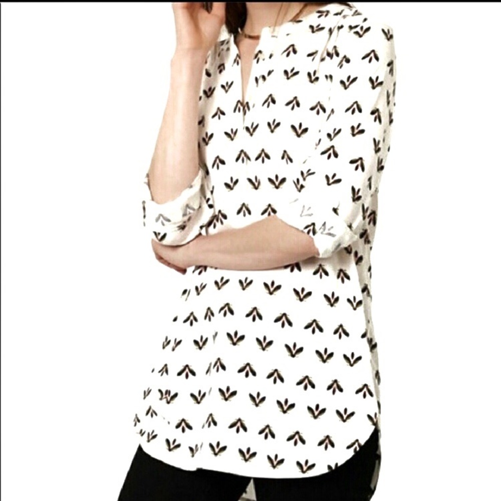 LOFT oversized popover blouse